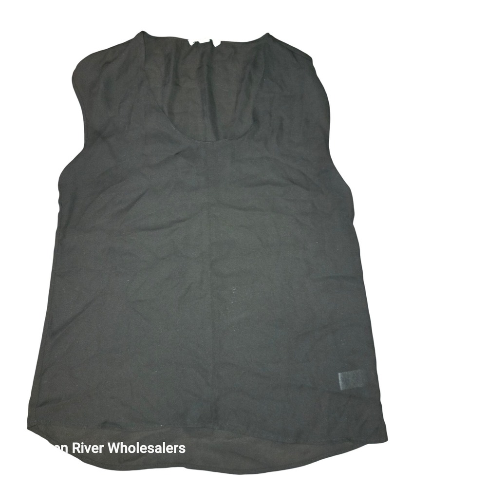 Stella Luce Sleeveless Top Casual Blouse Everyday Tank Black Size L‎